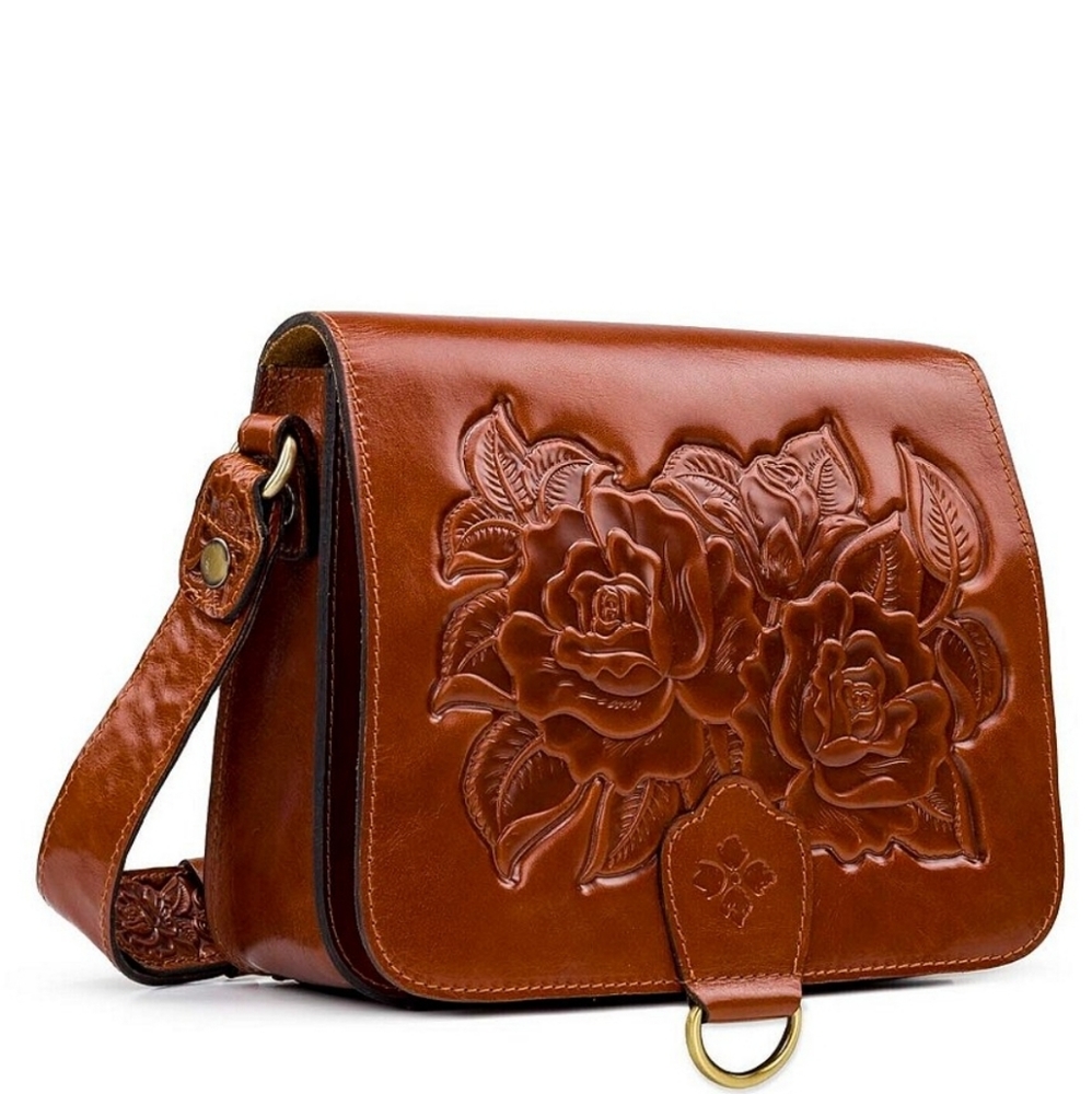 NWT PATRICIA NASH Ilina Rose Tooling Crossbody Bag 🌹